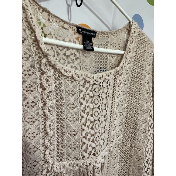 New Directions Lacy Semi Sheer Dress Size 10 - Picture 2 of 13